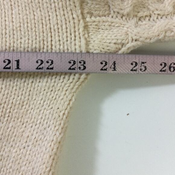 LULU'S XL Cozy Weather Cream Cable Knit Quarter Zip Sweater B150 NEW - Picture 4 of 5